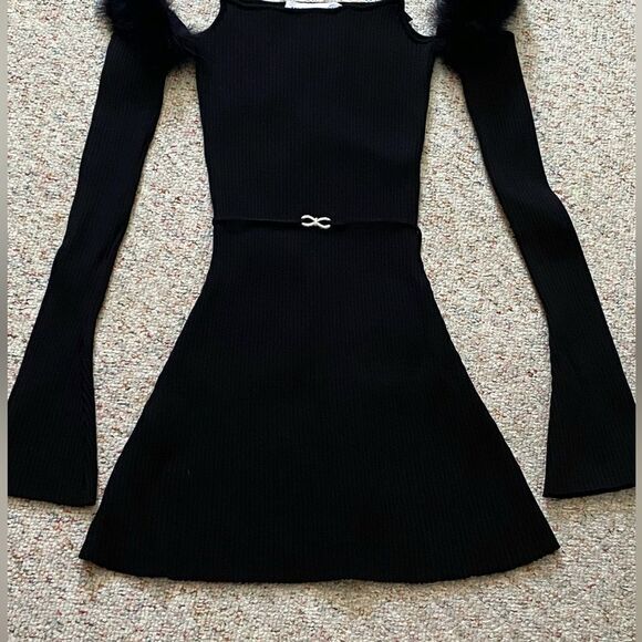 MACH & MACH Feather-Embellished Off-The-Shoulder Minidress size XL - Picture 7 of 15